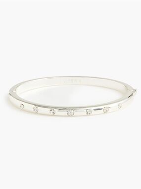 J crew silver Pavé bangle bracelet